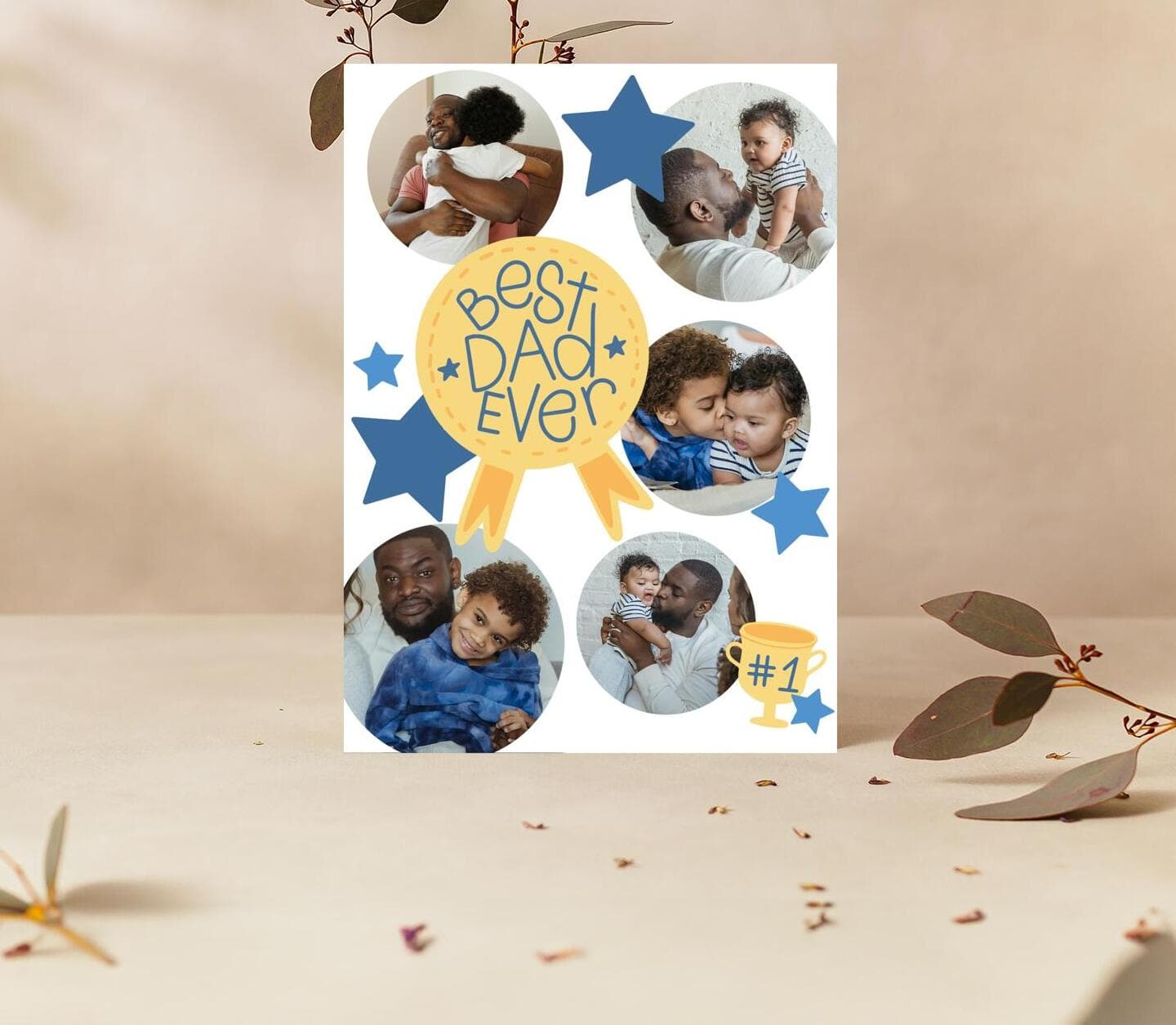 Best Father Trophy Card