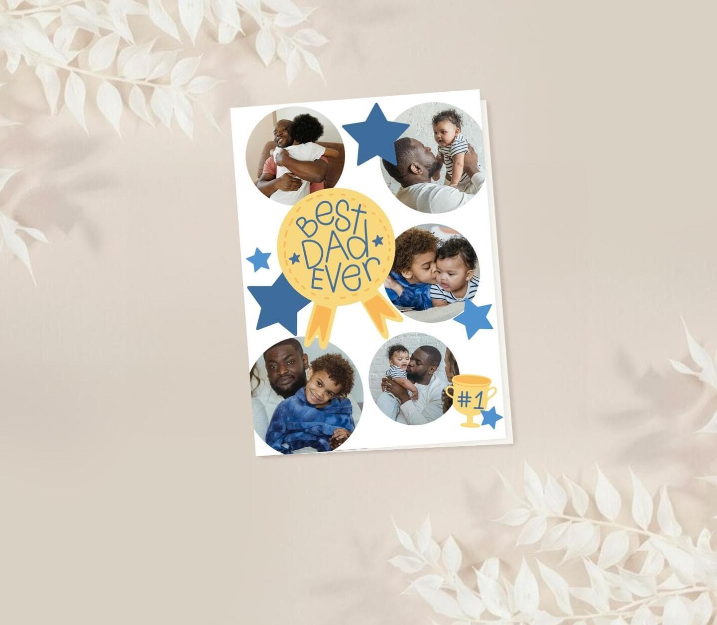 Best Father Trophy Card