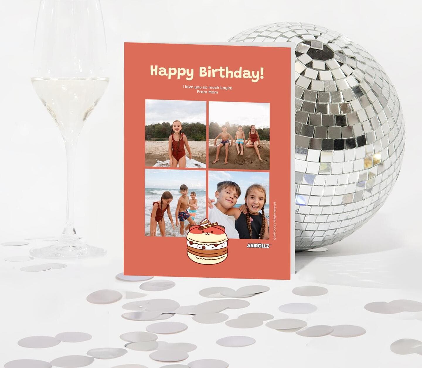 Anirollz® Birthday Cake Foxiroll Card