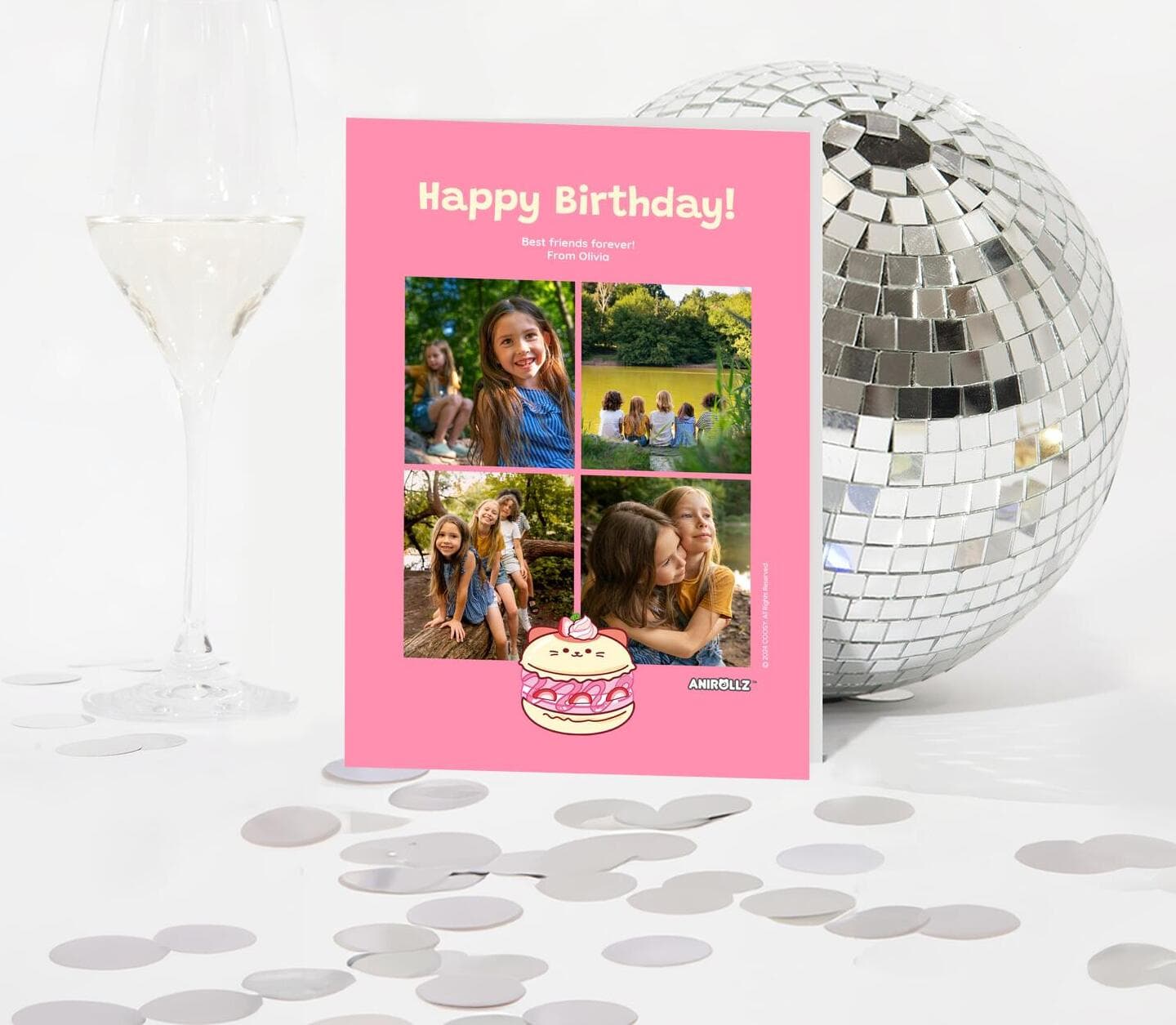 Anirollz® Birthday Cake Kittyroll Card