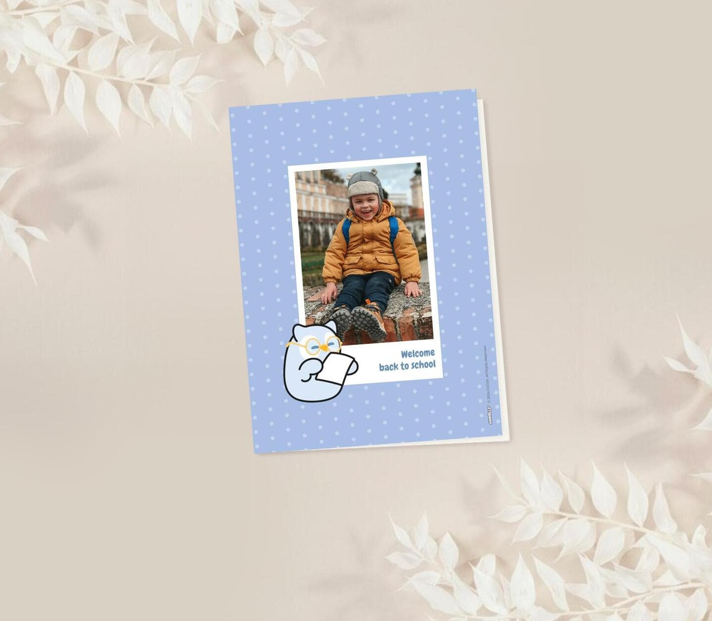 Anirollz® Blue Dots School Card