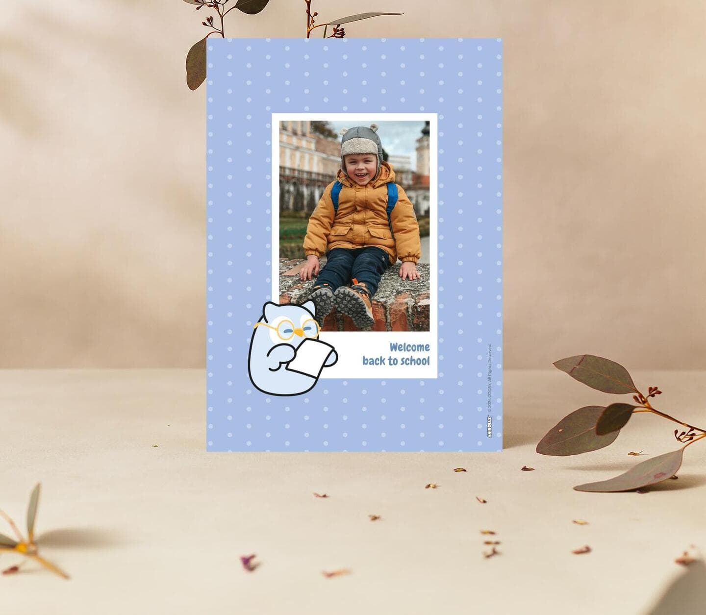 Anirollz® Blue Dots School Card