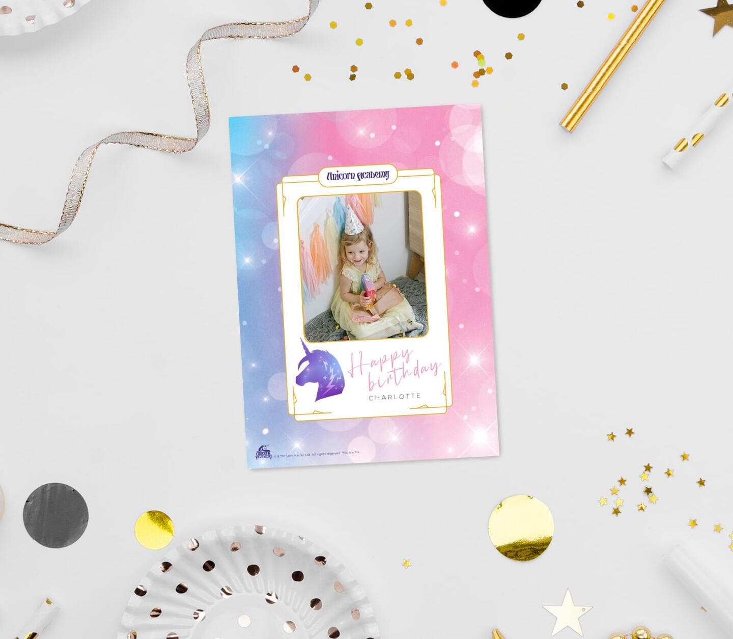 Unicorn Academy™ Rainbow Party Card