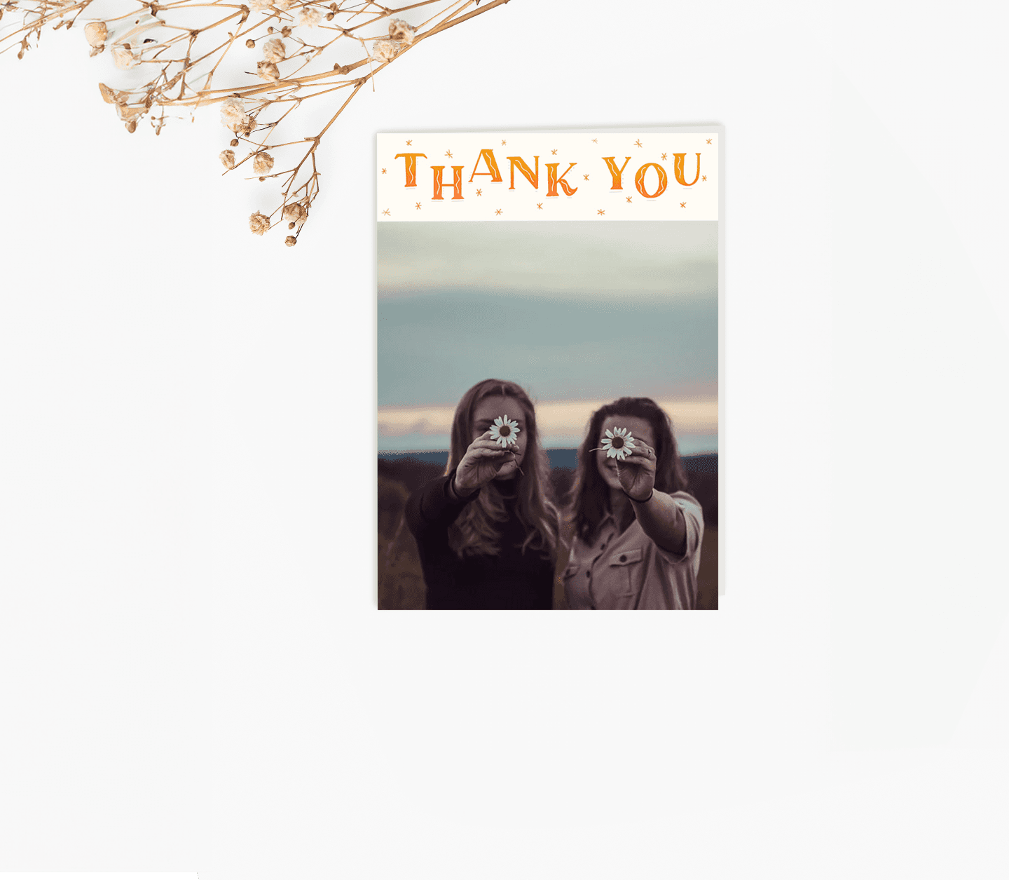 Yellow Thank You Card