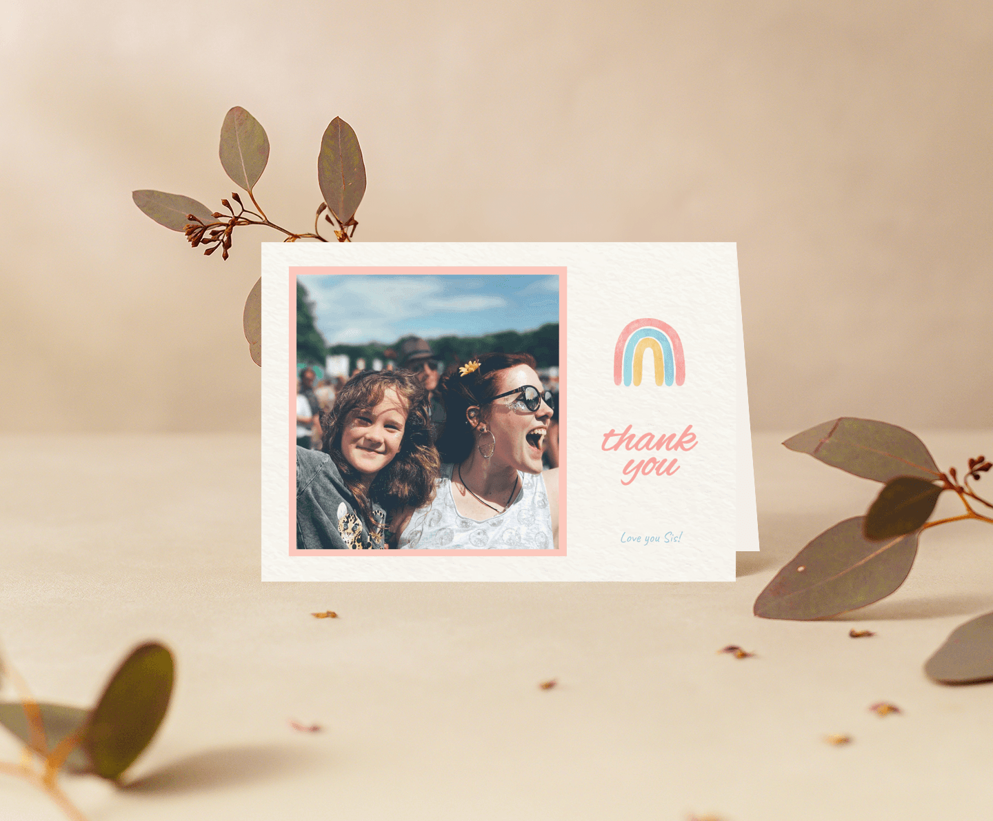 Rainbow Thank You Card