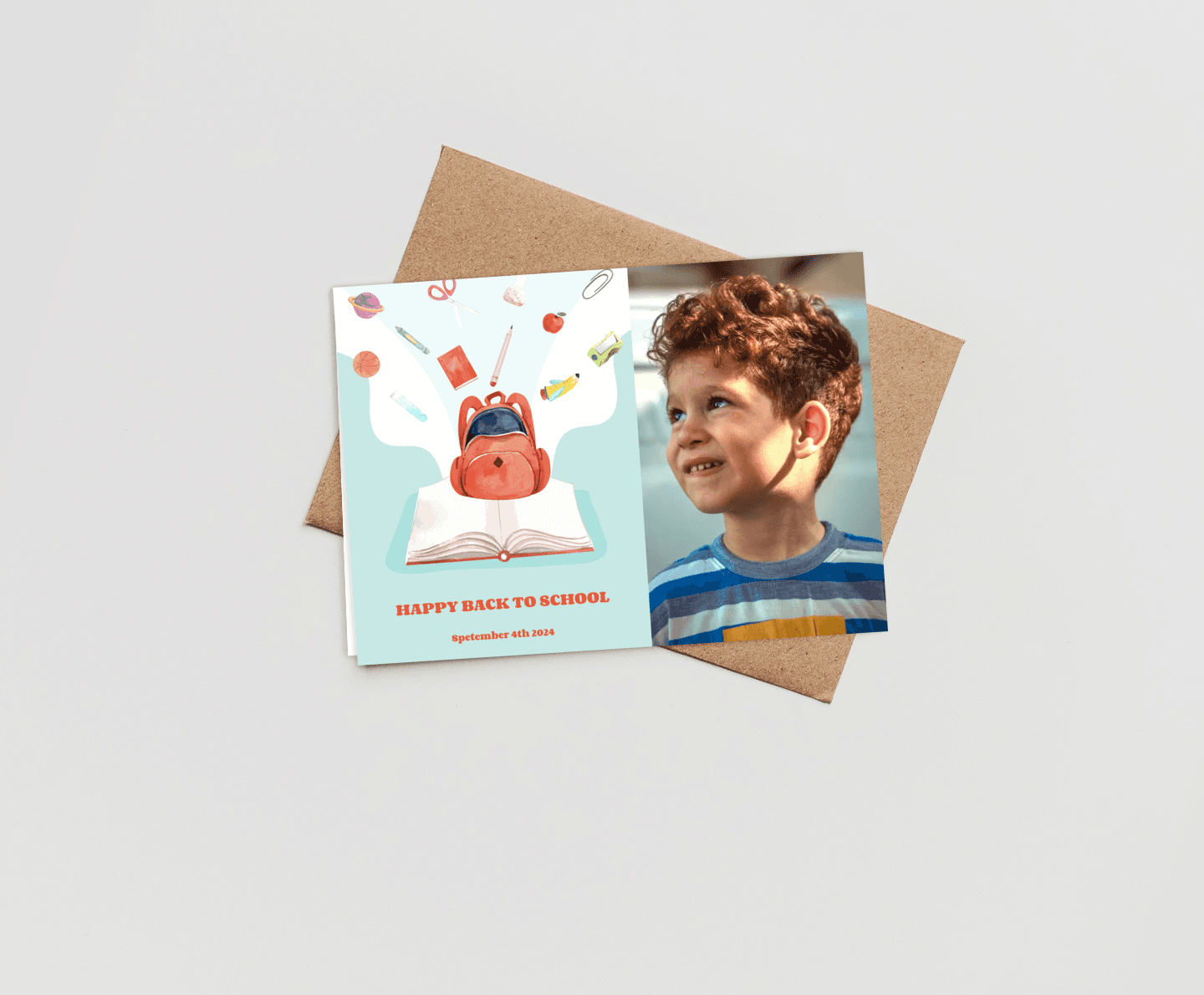 Watercolor School Card