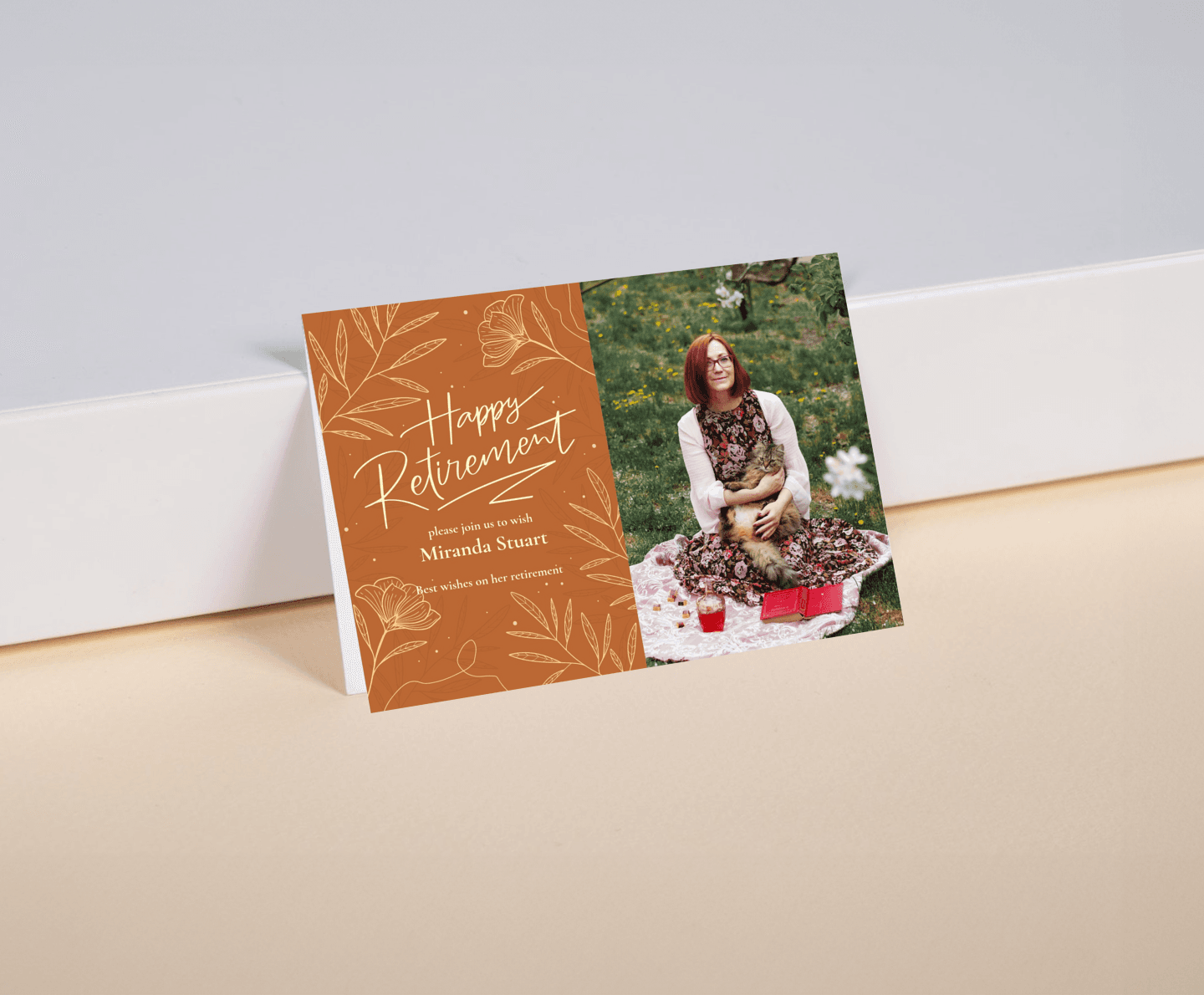 Floral Retirement Card