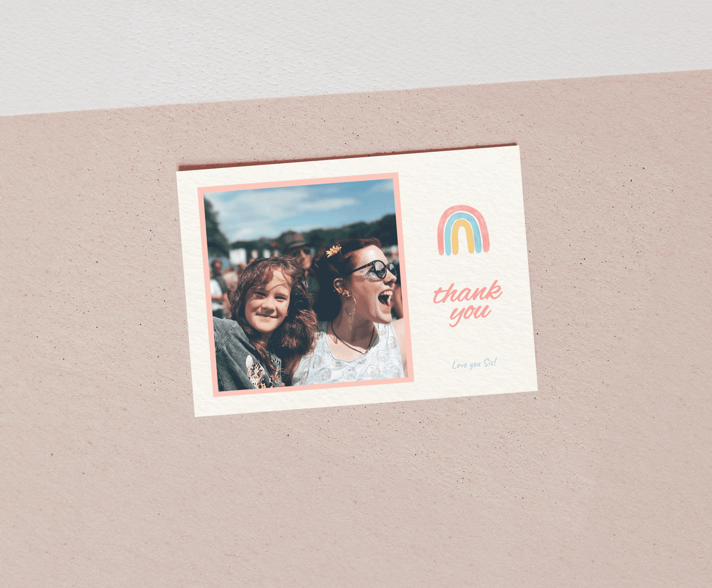 Rainbow Thank You Card