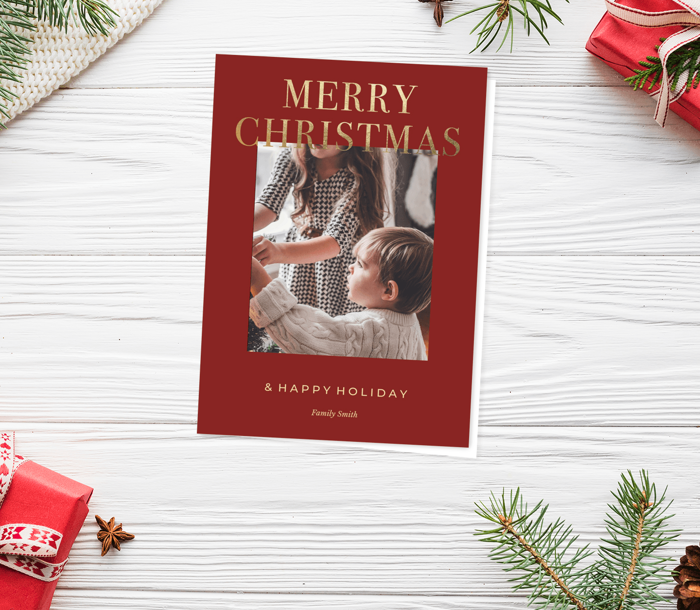 Merry Christmas Gold Card