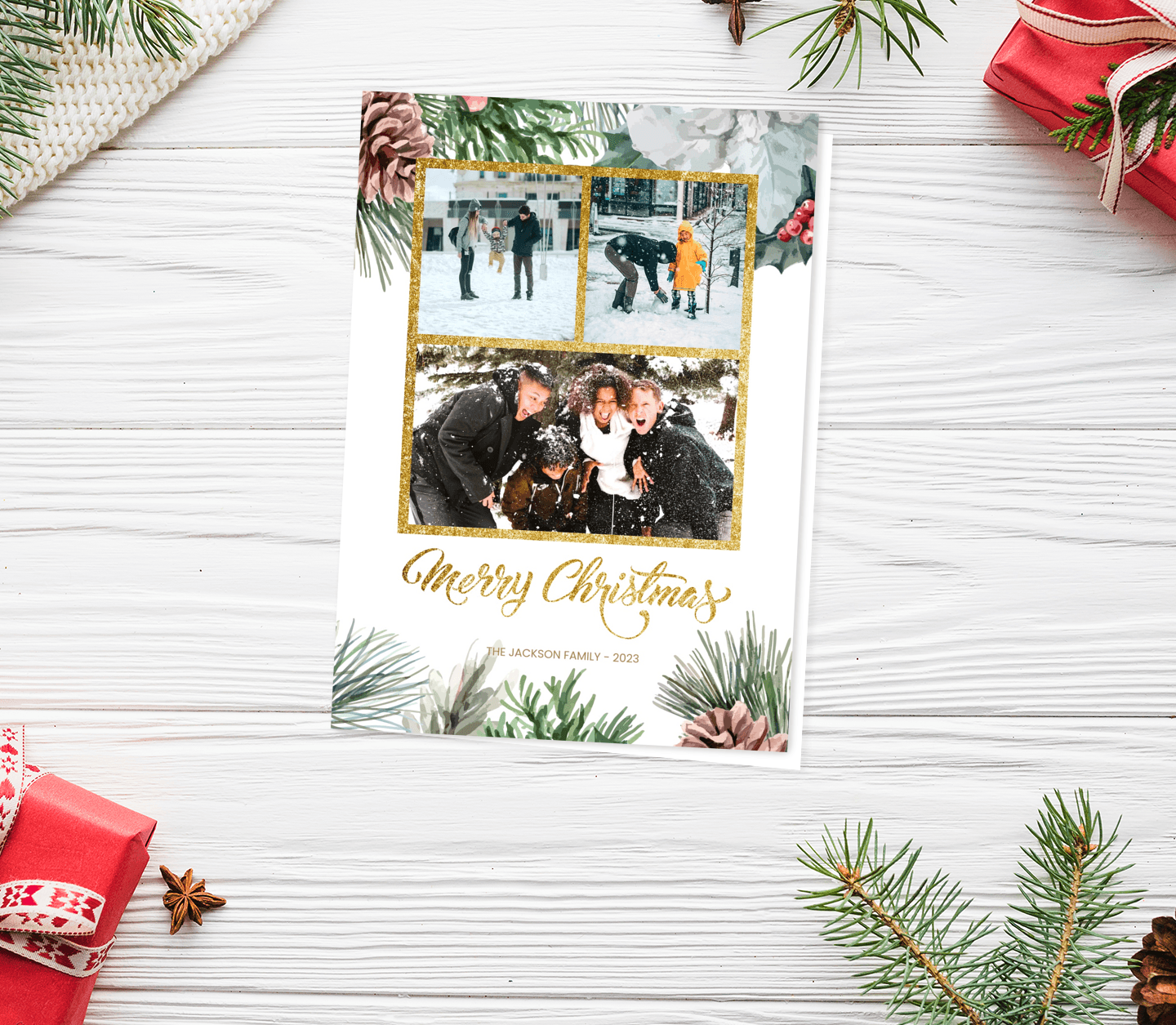 Multi gold frame Card