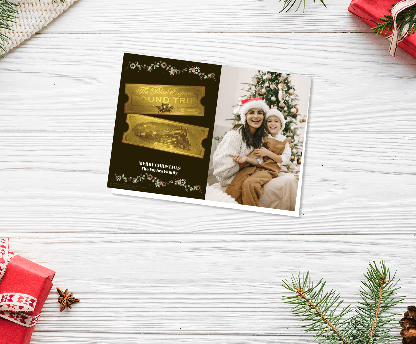 Polar Express™ Christmas Ticket Card