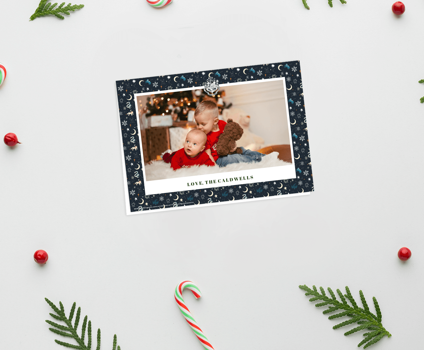 Harry Potter™ Christmas Hogwarts Pattern Card