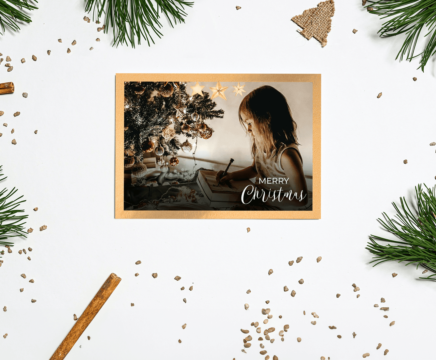 Plain Gold Frame Card