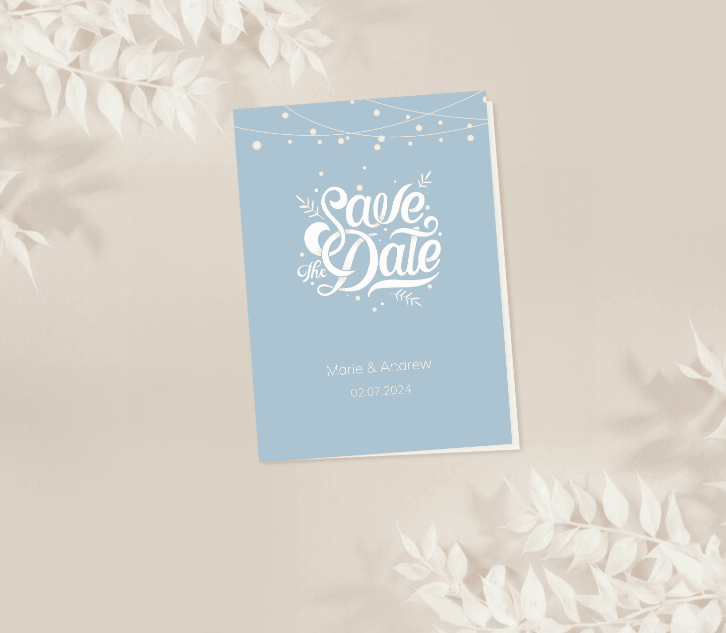 Blue Lettering Card