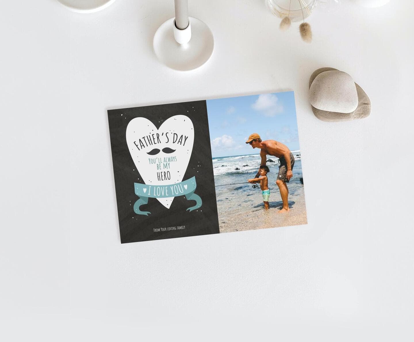 Chalk Heart Dad Card