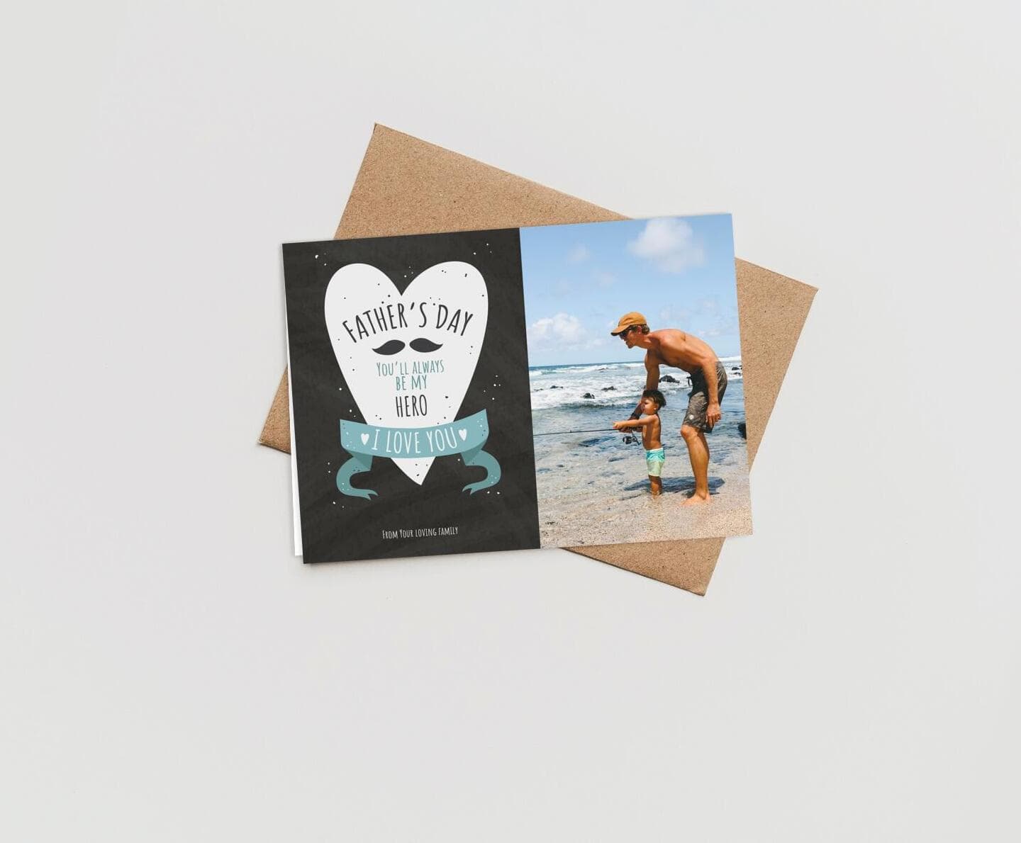 Chalk Heart Dad Card