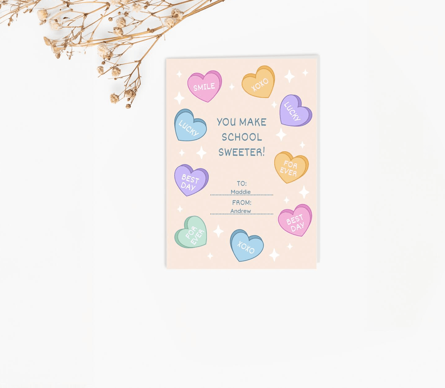 Candy valentine Card