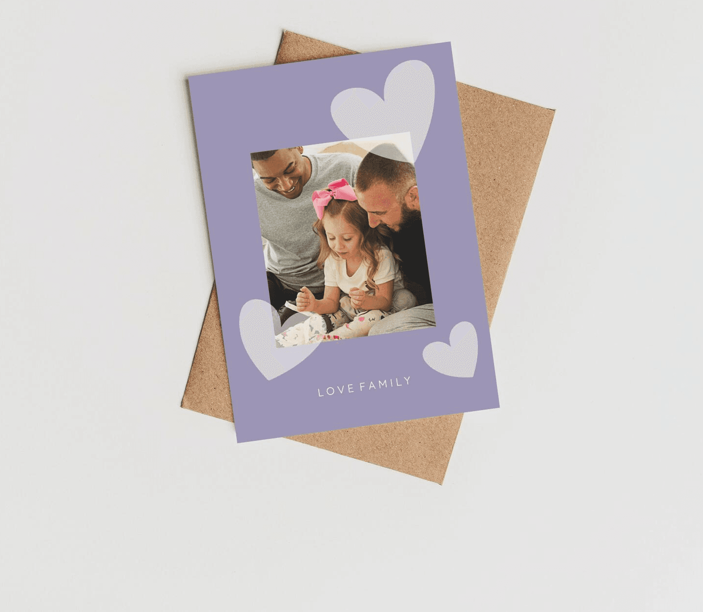 Purple hearts Card