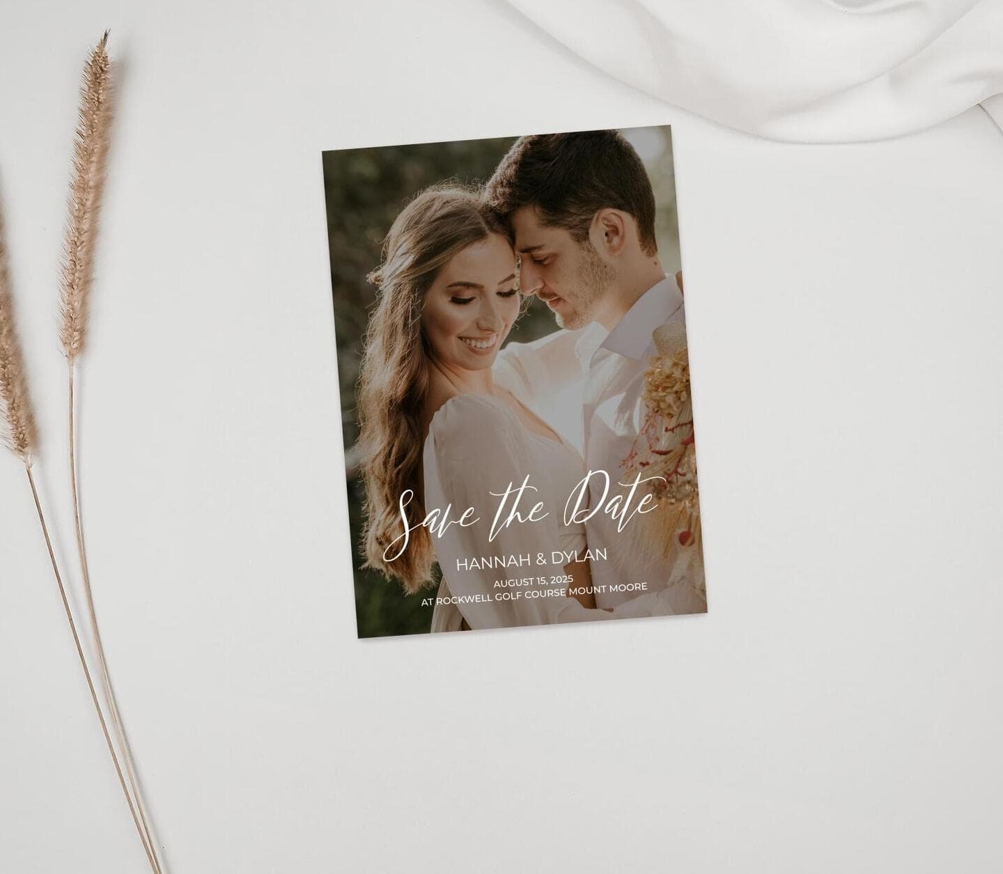 Big Typography Save The Date Card