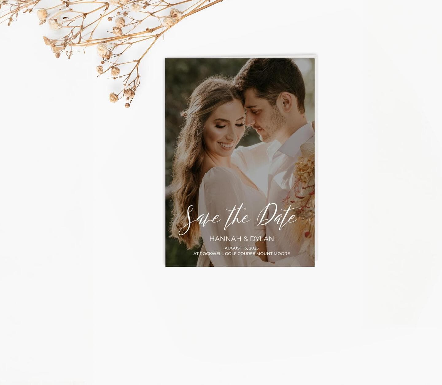 Big Typography Save The Date Card