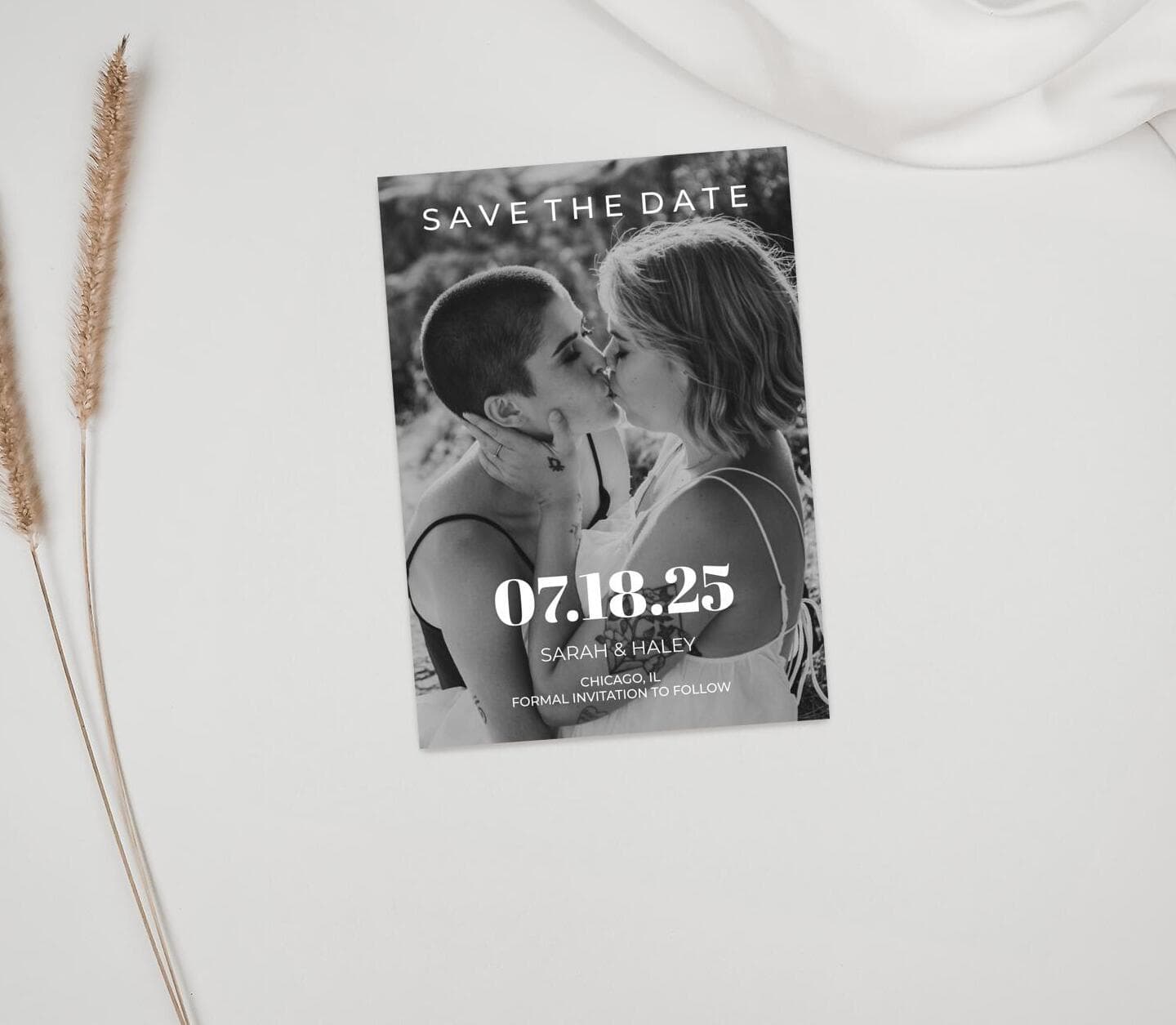 Big Date Save The Date Card