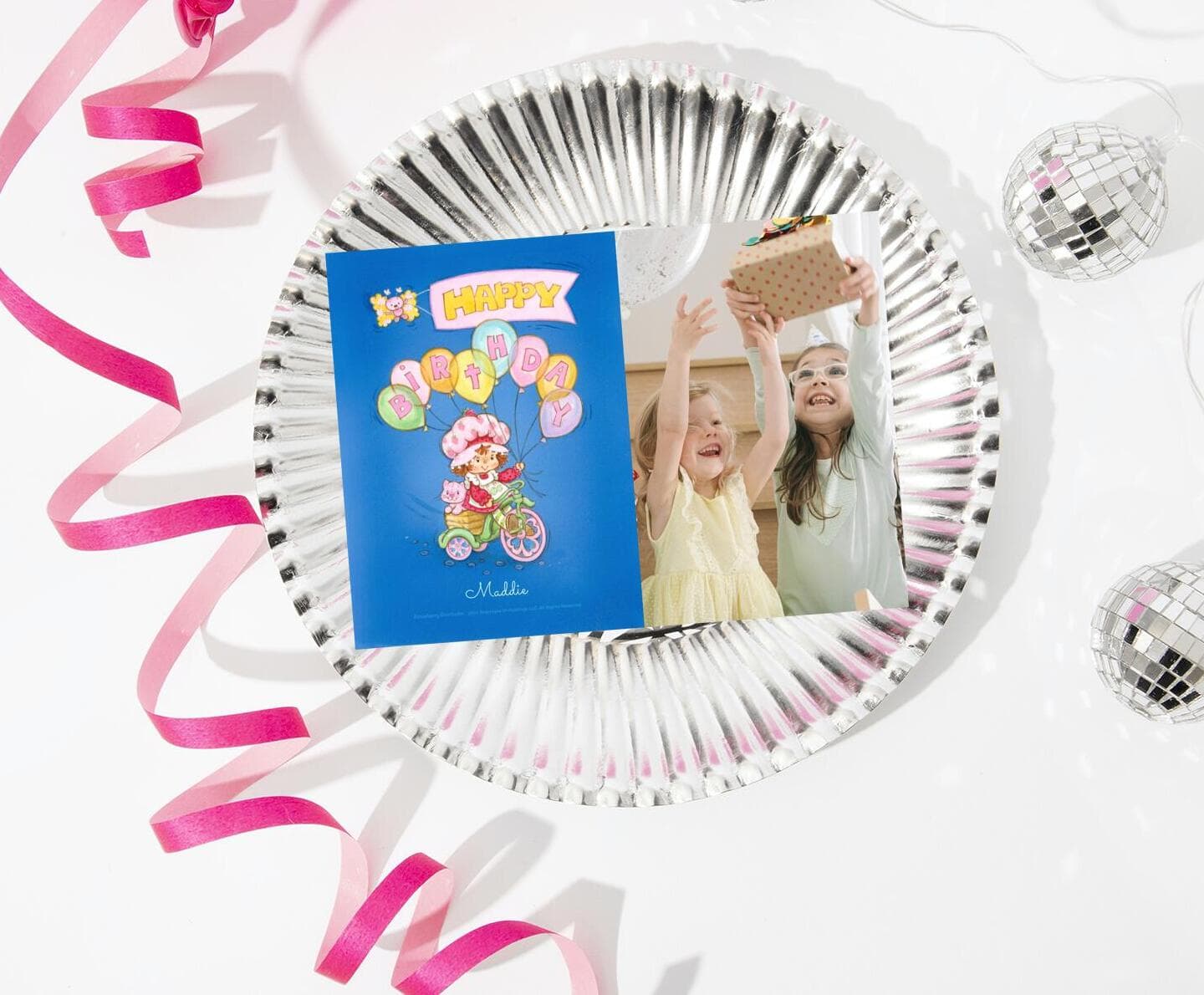 Strawberry Shortcake™ Blue Birthday Card