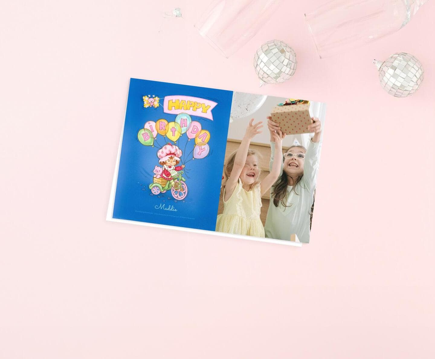 Strawberry Shortcake™ Blue Birthday Card