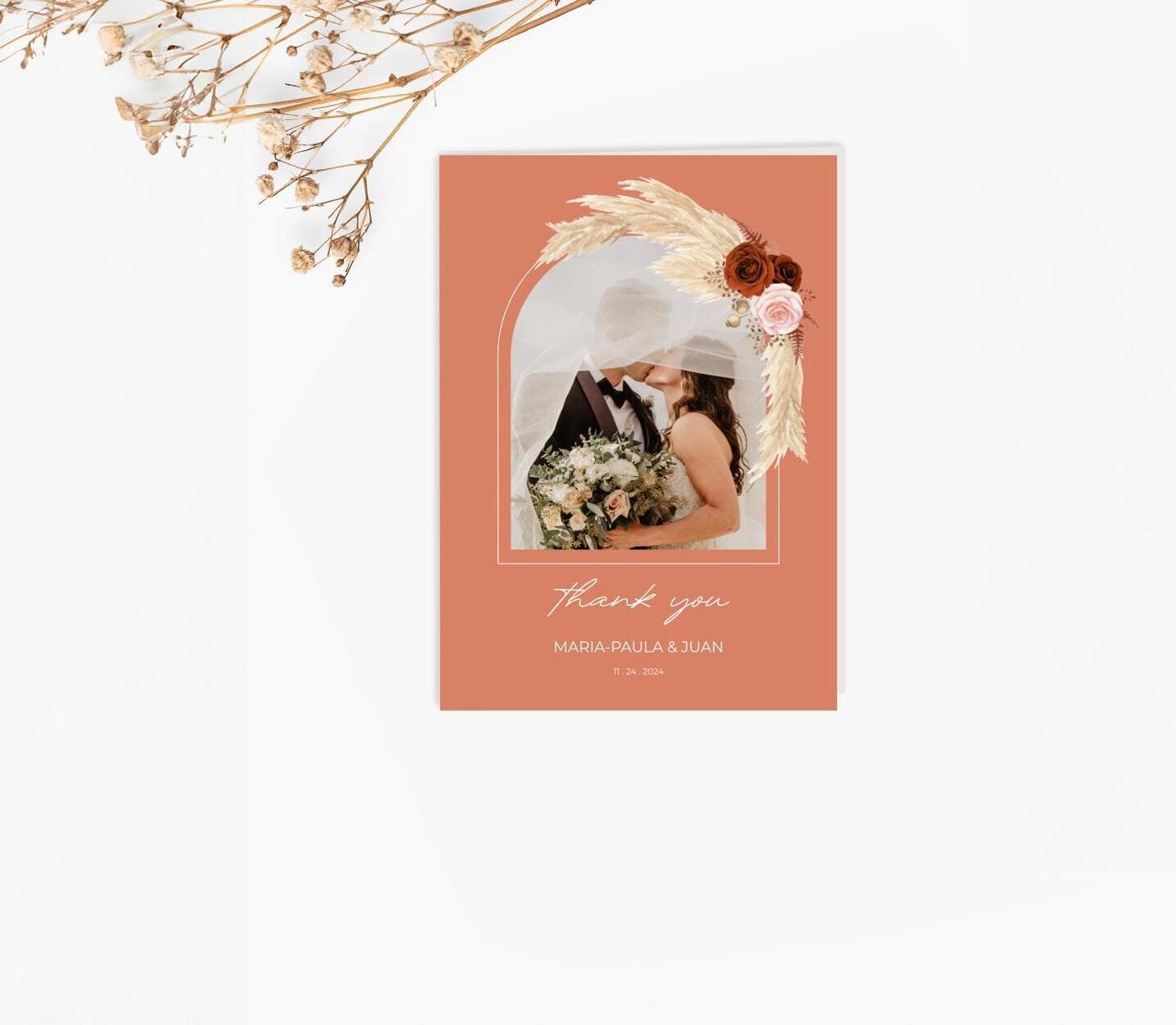 Boho Chic Thank You Card