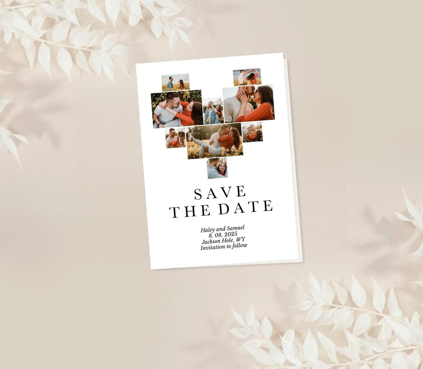 Heart photos Save The Date Card