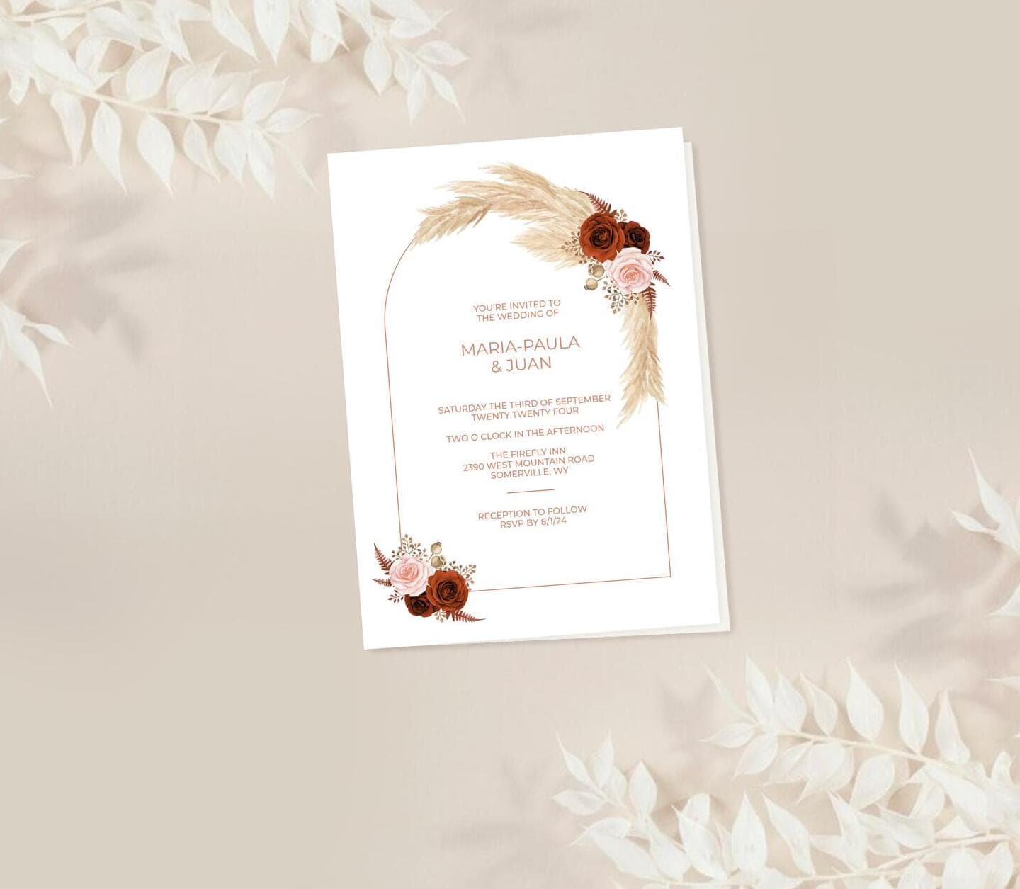 Boho Chic Invitation Card