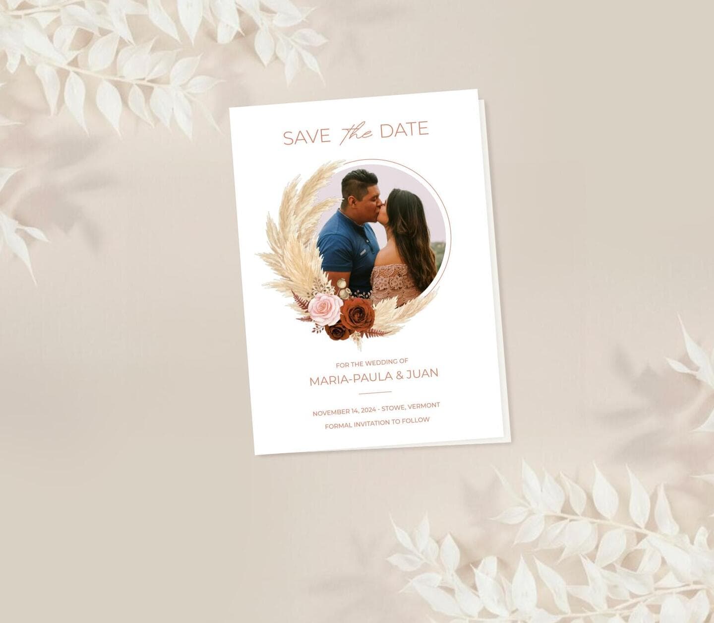 Boho Chic Save The Date Card