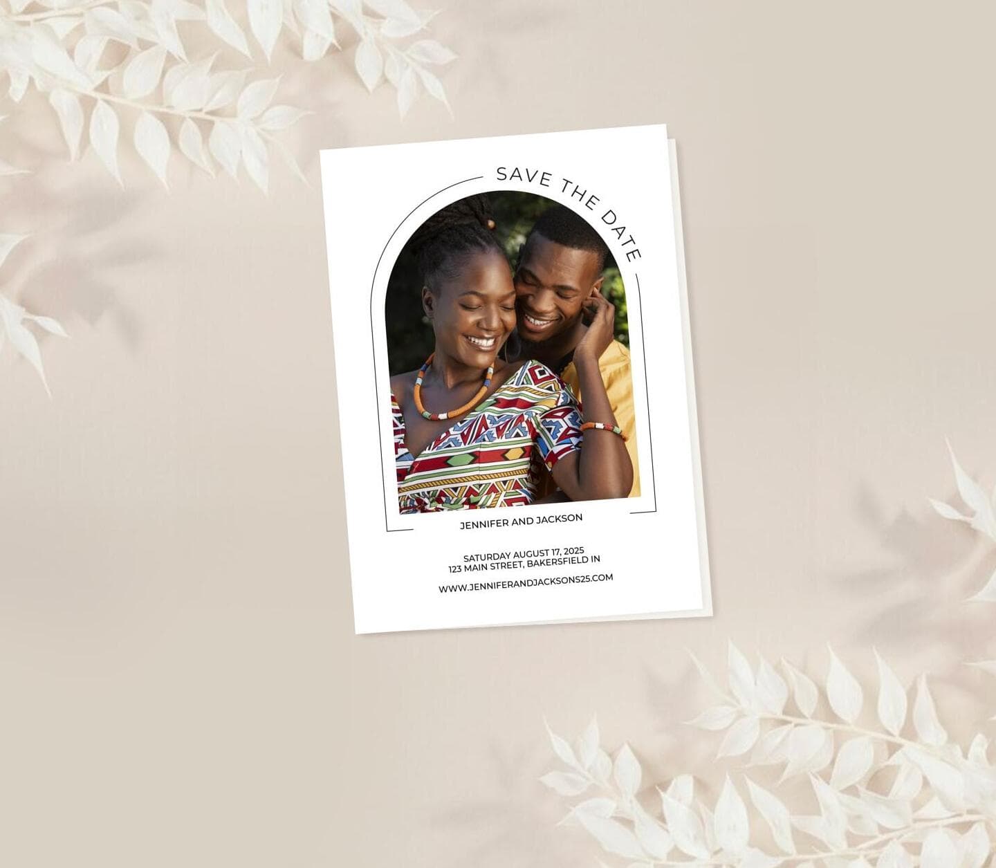 Classic Arch Save The Date Card