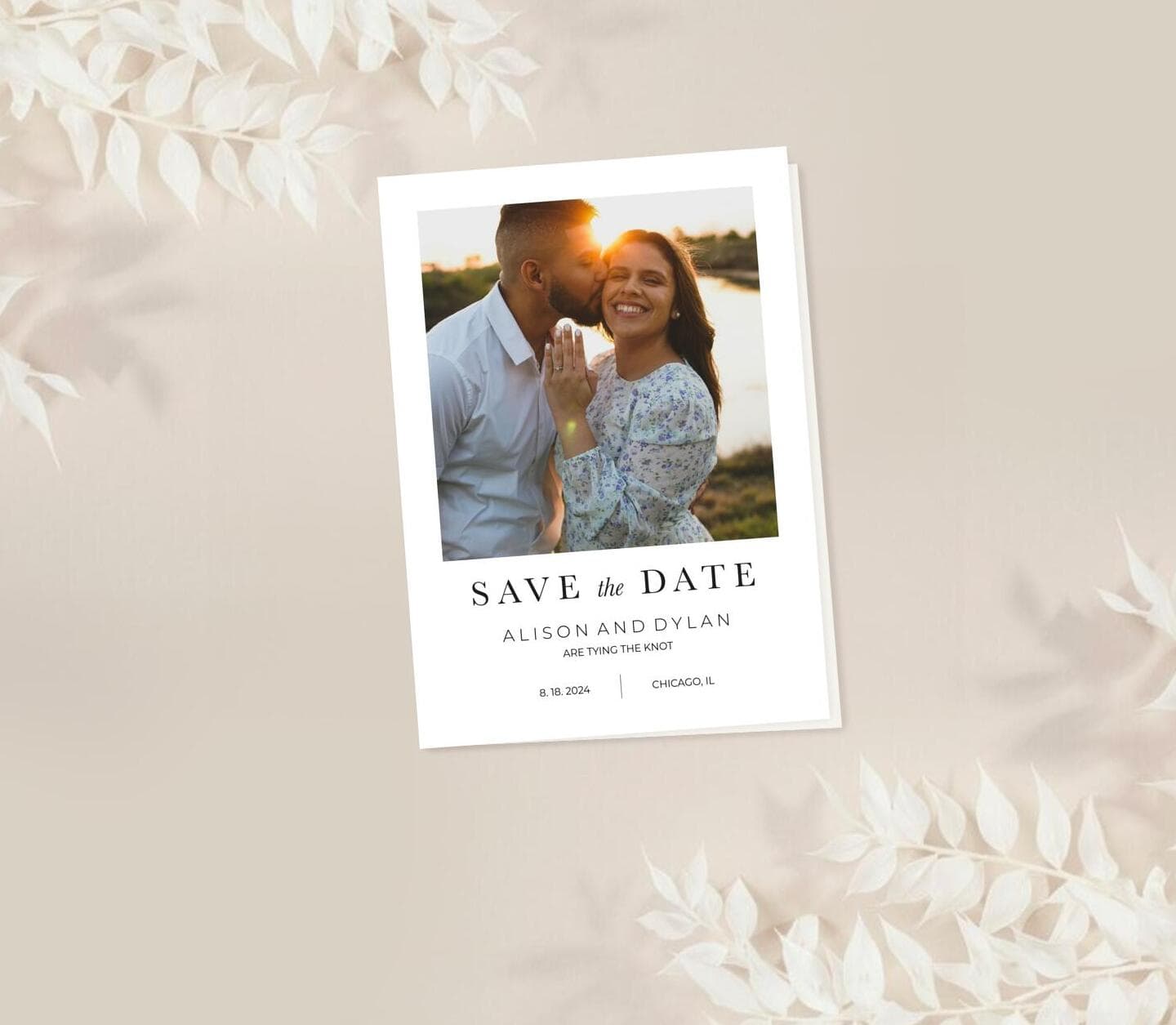 Polaroid Wedding Save The Date Card
