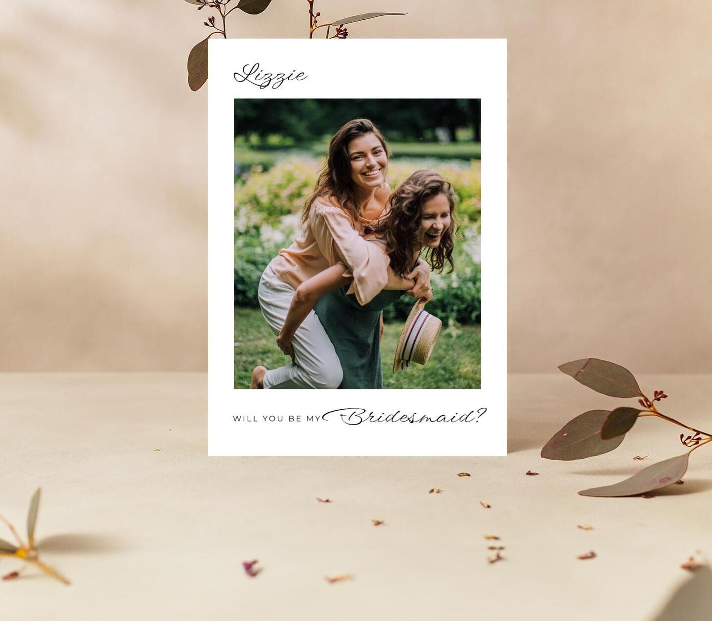 Sweet Calligraphy Bridesmaid Card