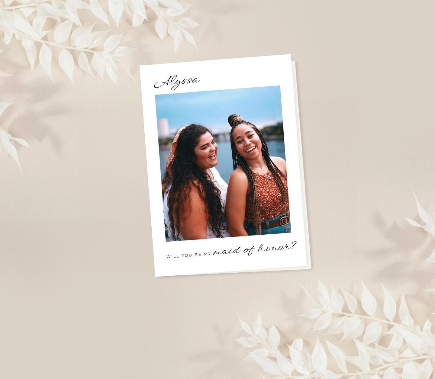 Sweet Calligraphy Maid Of Honor Card