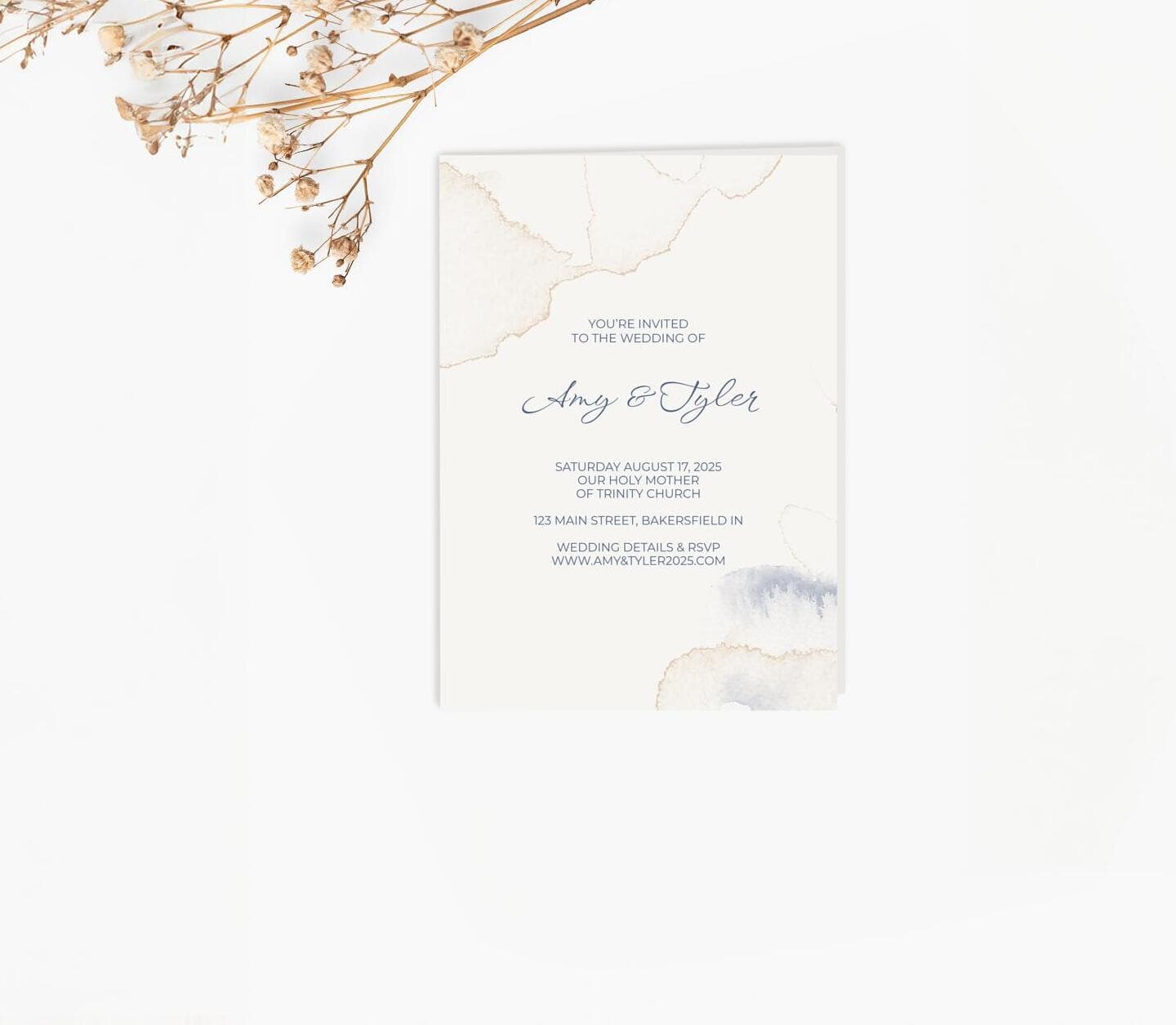 Elegant Watercolor Invitation Card