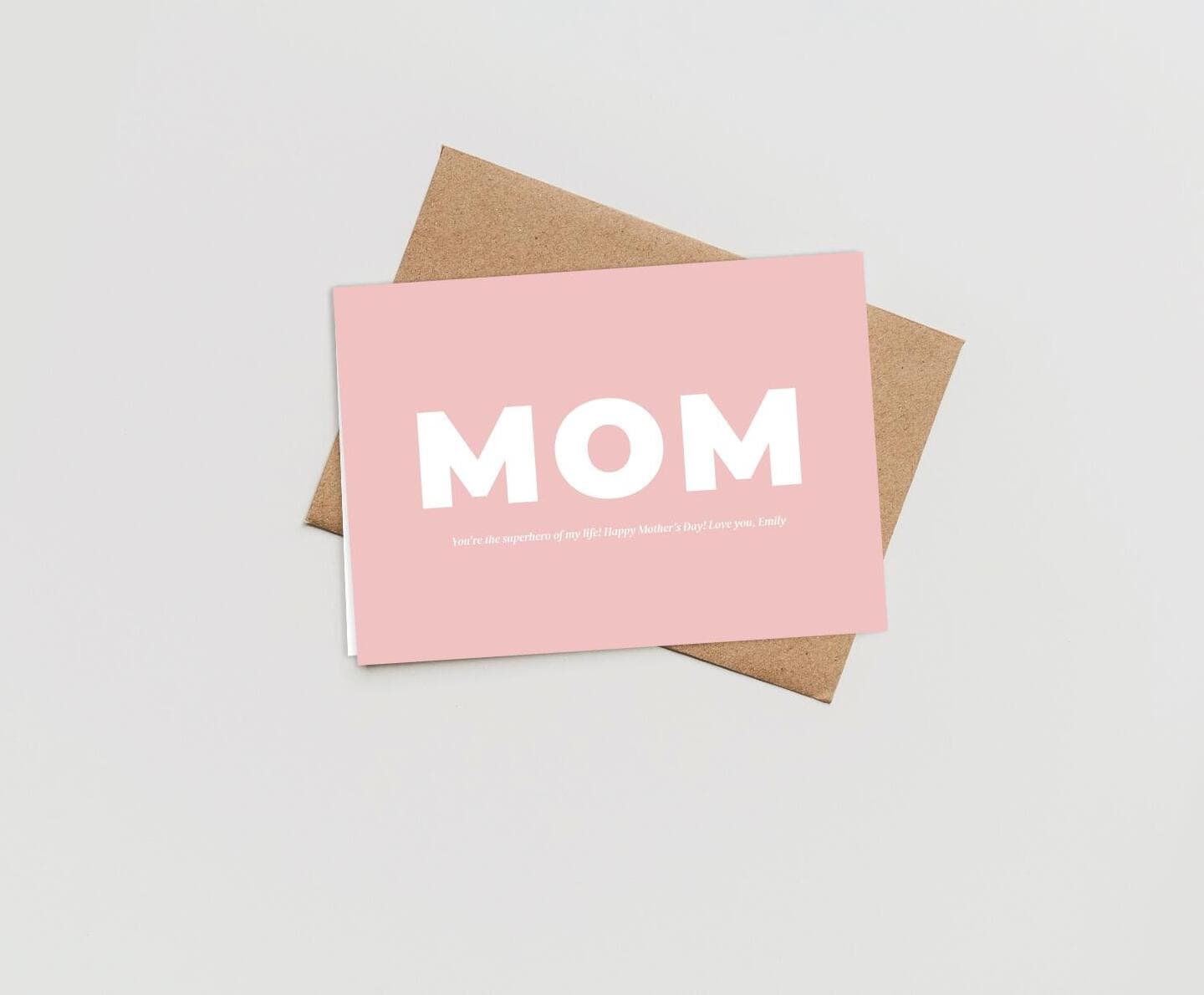 Big Letters Mom Card