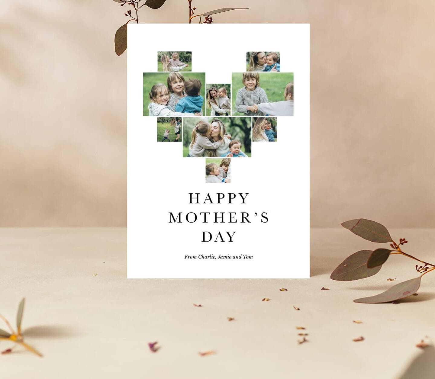 Heart Multiphoto Mom Card