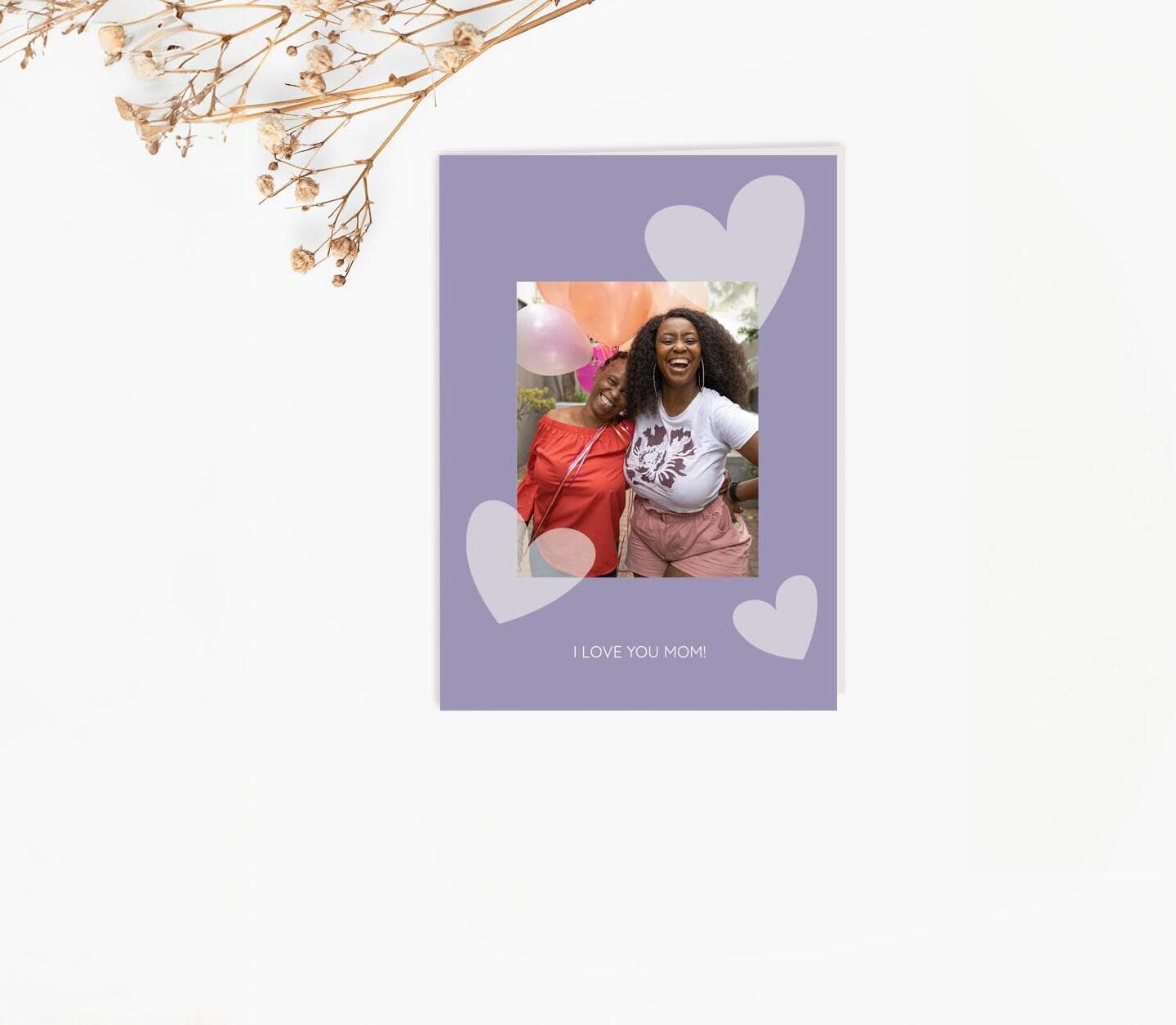 Purple Hearts Card