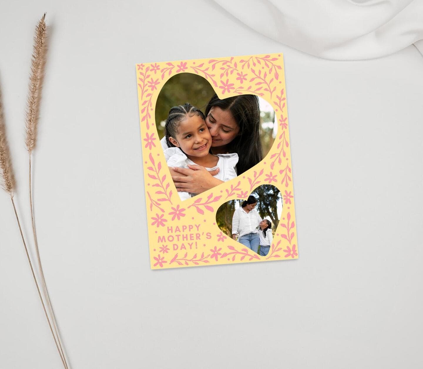 Ornaments Floral Hearts Card