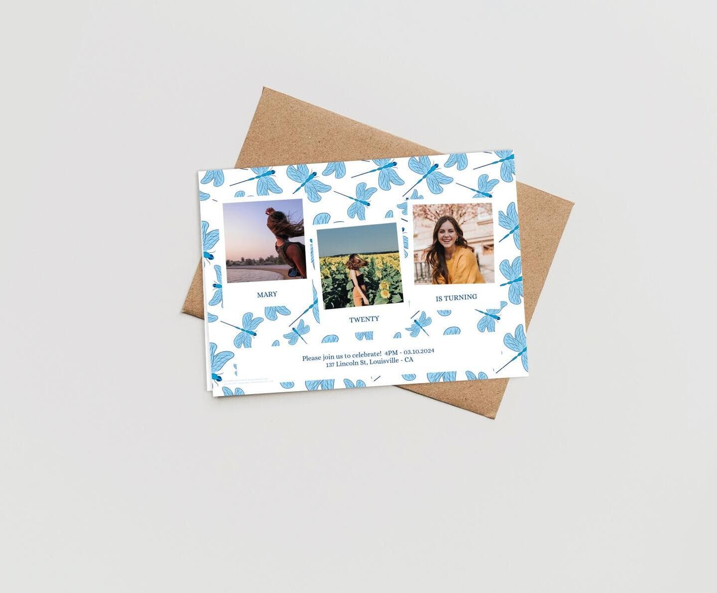Gilmore Girls™ Dragonfly Pattern Card