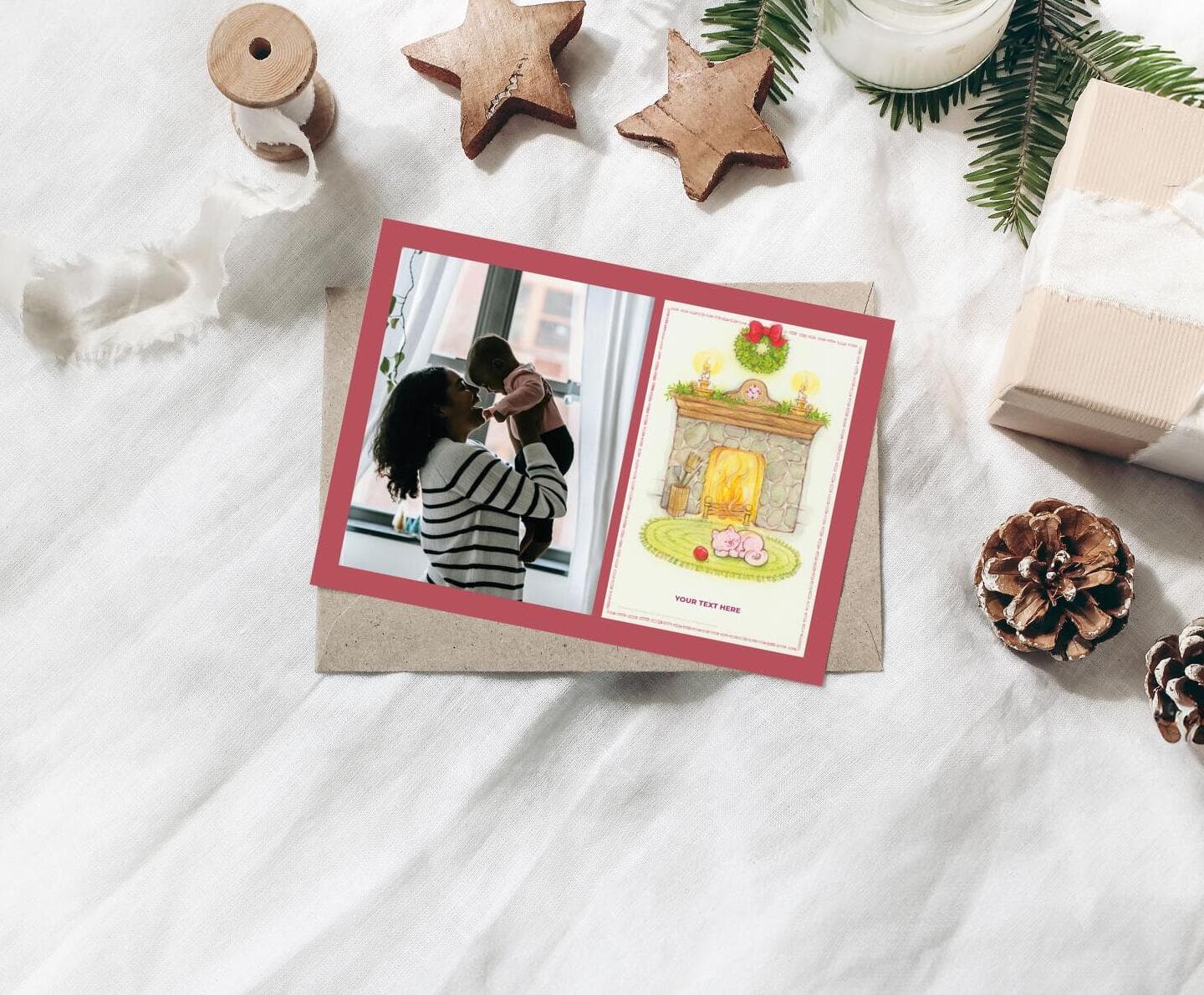 Strawberry Shortcake™ Red Fireplace Card