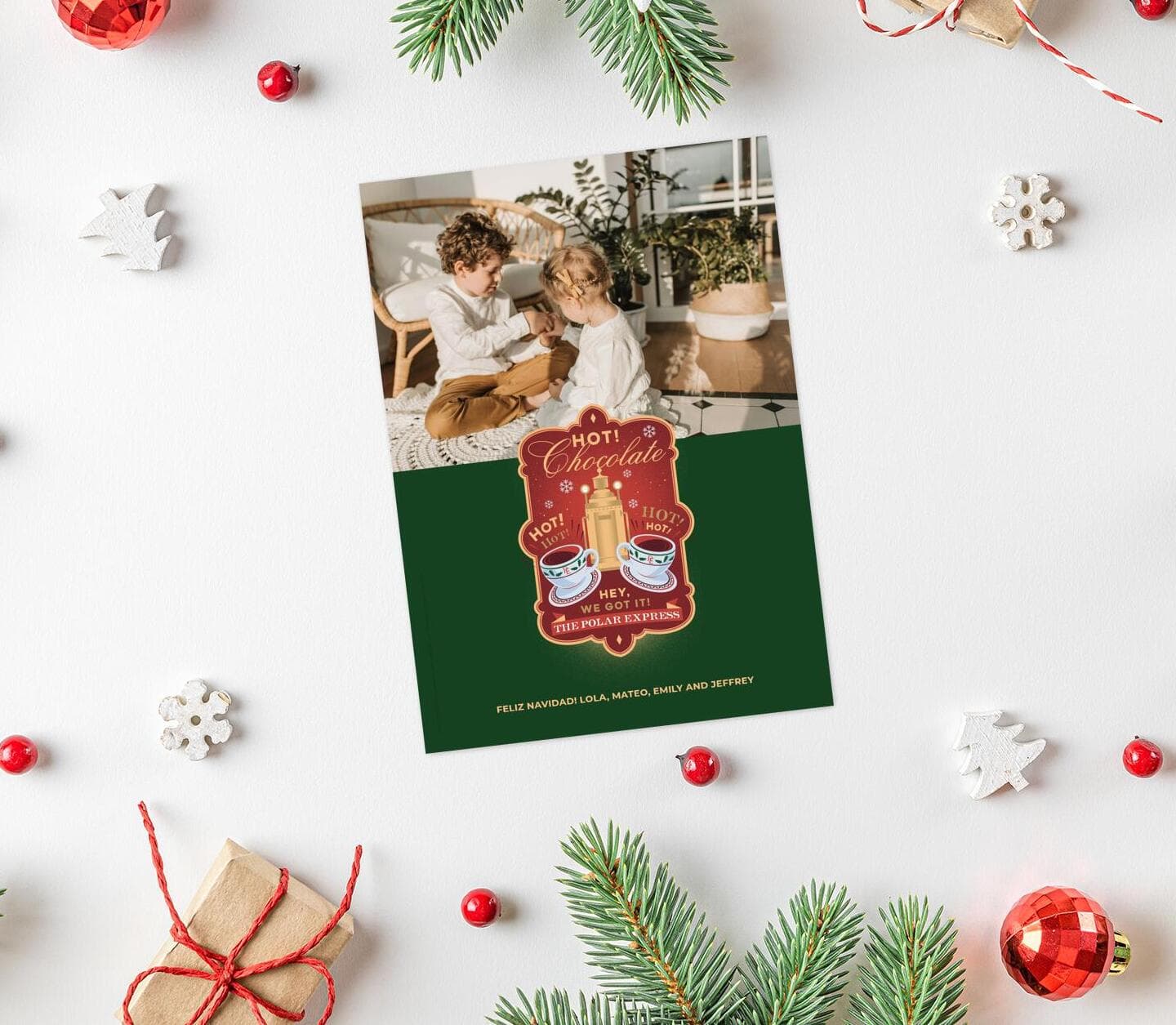 Polar Express™ Green Chocolate Card