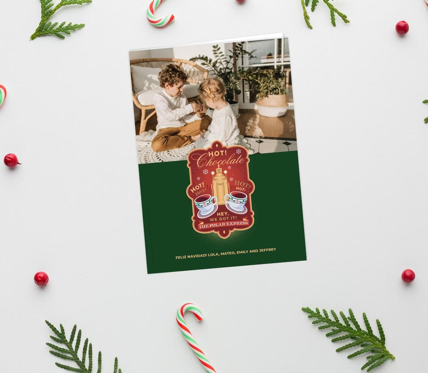 Polar Express™ Green Chocolate Card