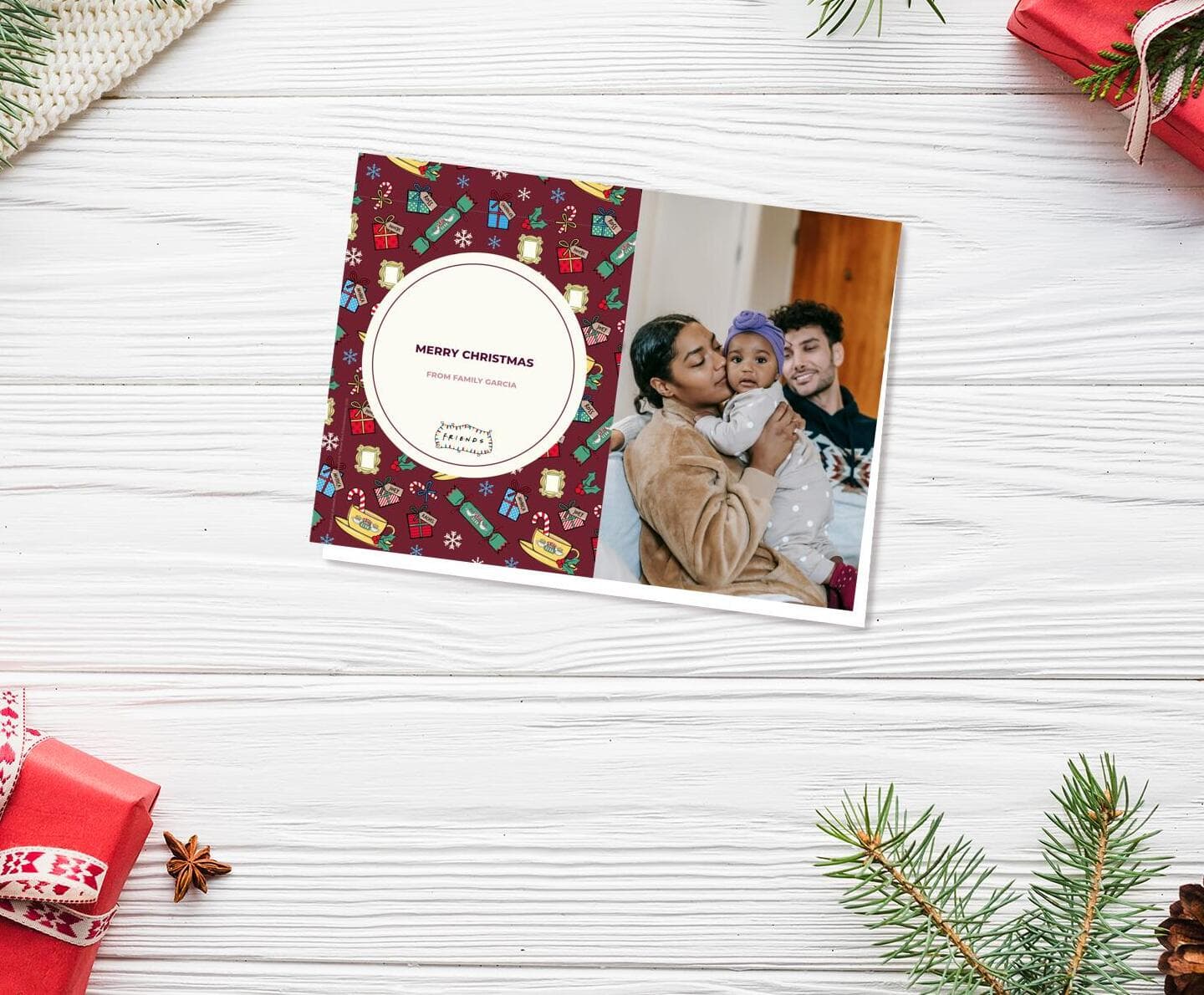 Friends™ Red Gifts Pattern Card