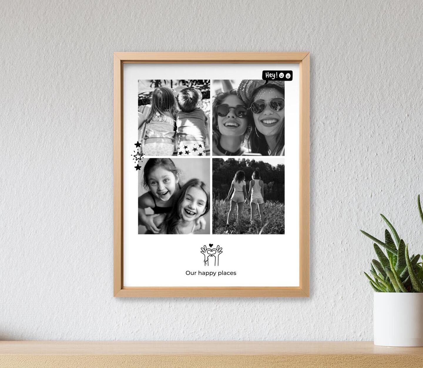 Decorated Black And White Poster