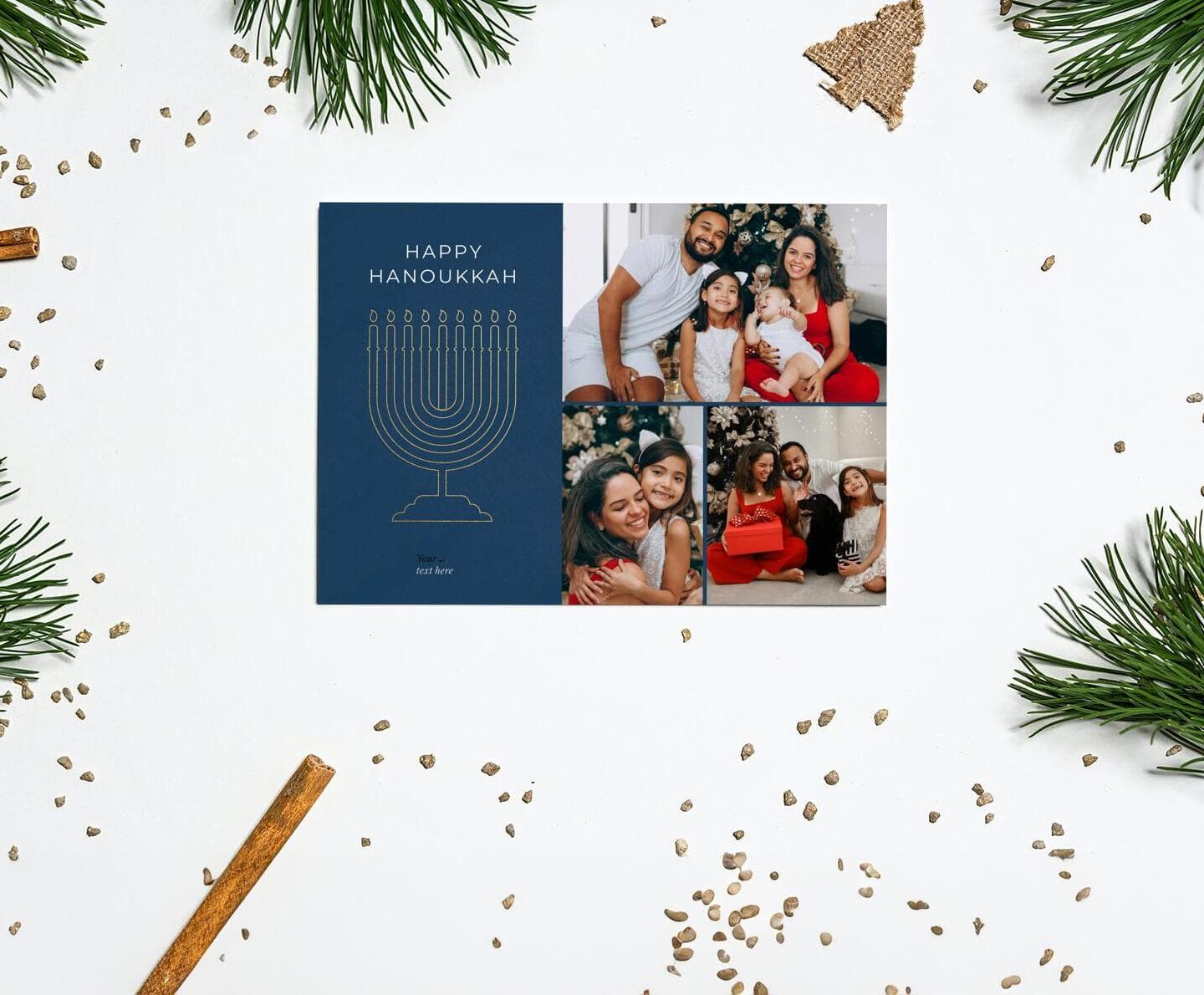 Elegant Hanukkah Card
