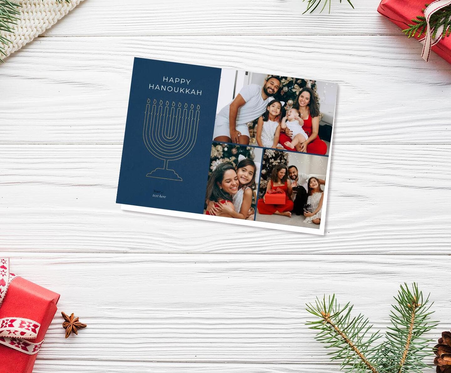 Elegant Hanukkah Card