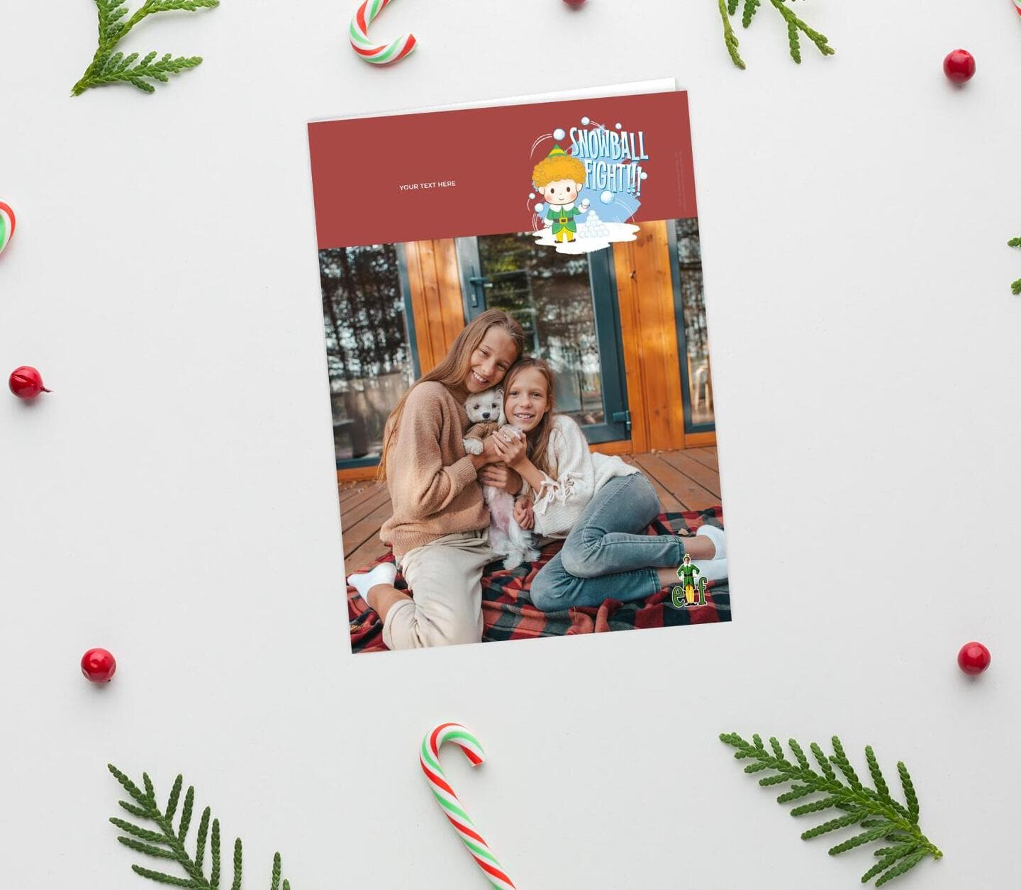 Elf™ Snowball Fight Red Card