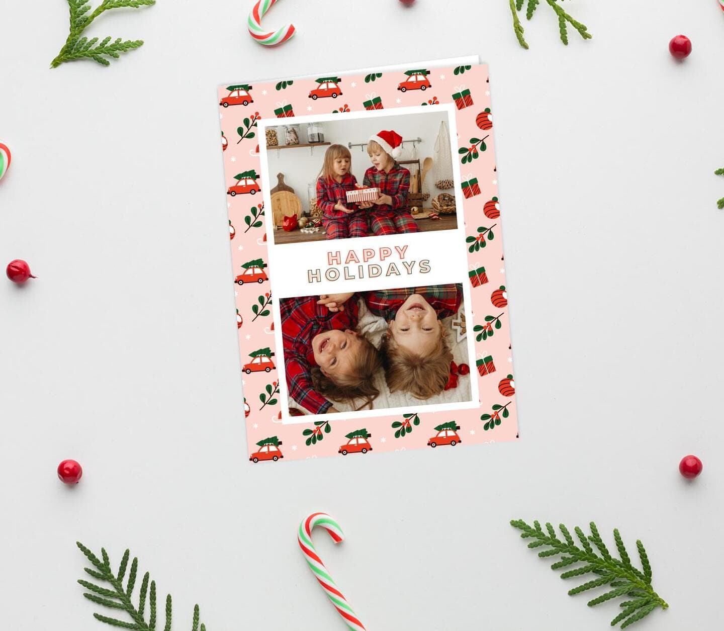 Christmas Cars Pattern Card